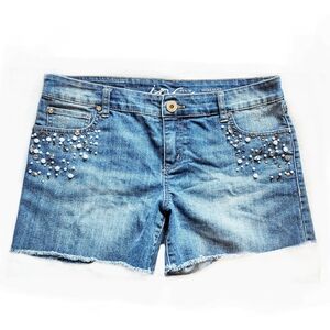Inc Denim Embellished Jean Shorts